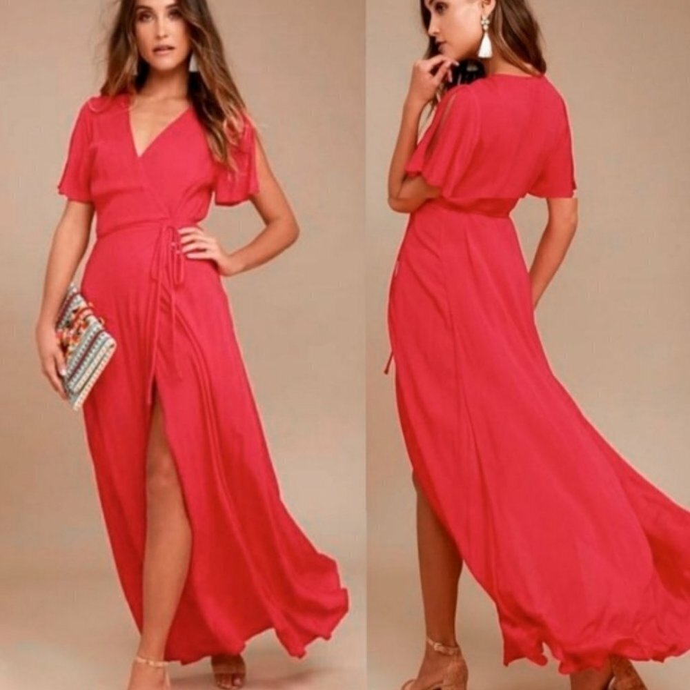 Young Fabulous & Broke High-Low Ruffle Wrap Dress Size XS